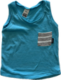 Bonds Vest / Singlet Baby Age 0 Blue with Stripey Pocket