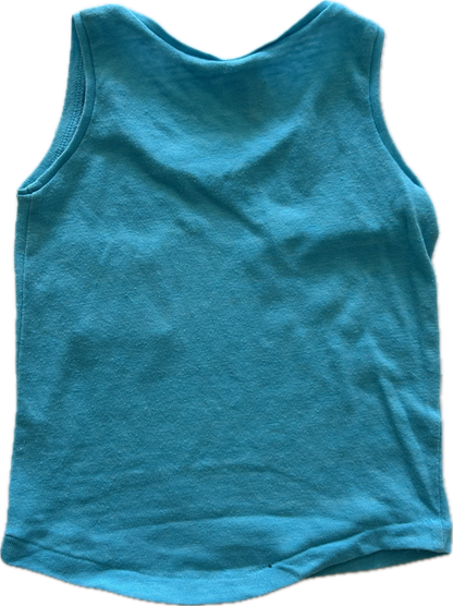Bonds Vest / Singlet Baby Age 0 Blue with Stripey Pocket