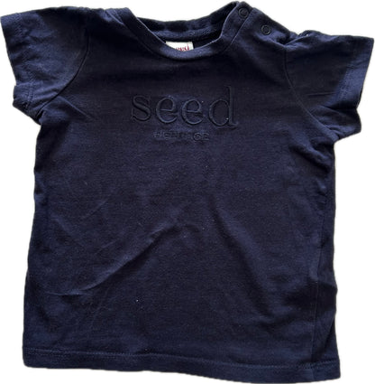 Seed Heritage Short Sleeved T-Shirt Baby Age 0 Navy Blue