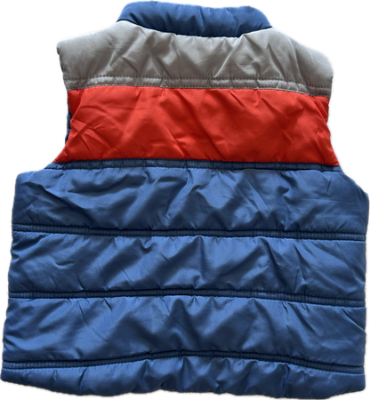 Pumpkin Patch Baby Gilet Age 000 Blue, Red & Grey