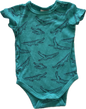 Sprout Short Sleeved Baby Bodysuit Age 0 Green with Crocodiles