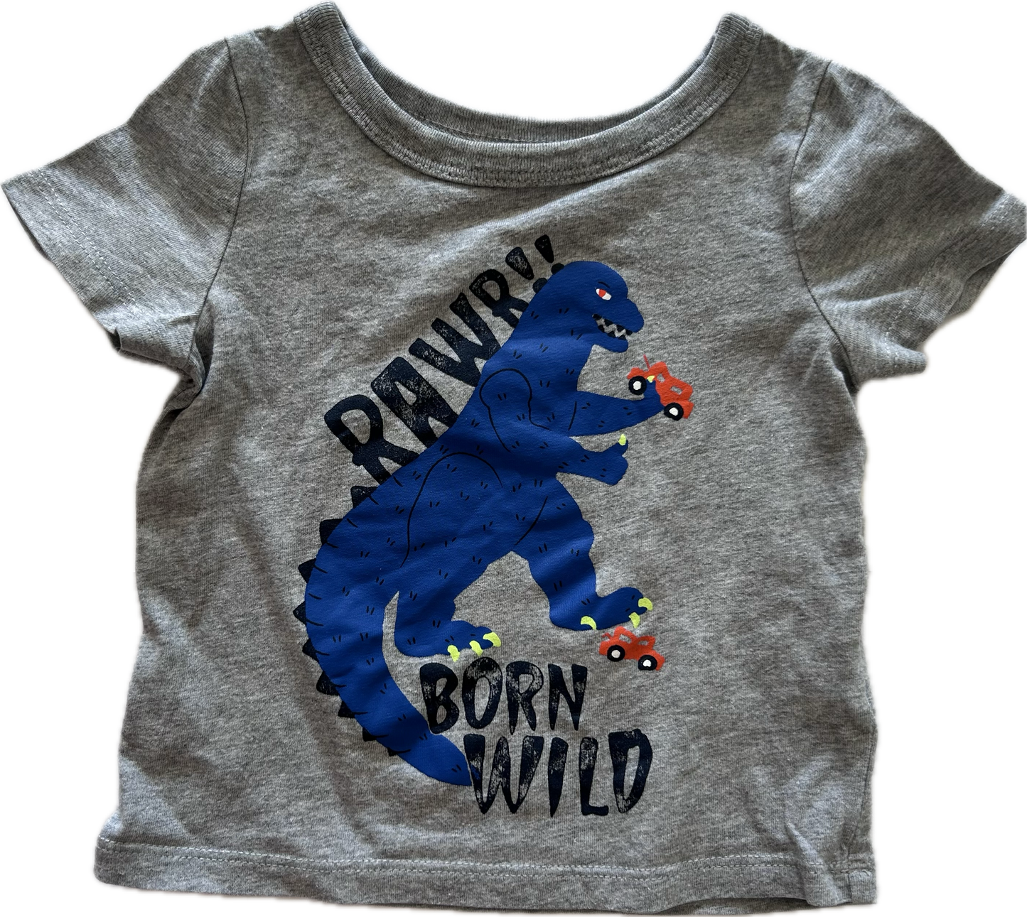 Joe Fresh T-Shirt Baby Age 0 Grey with Dinosaur