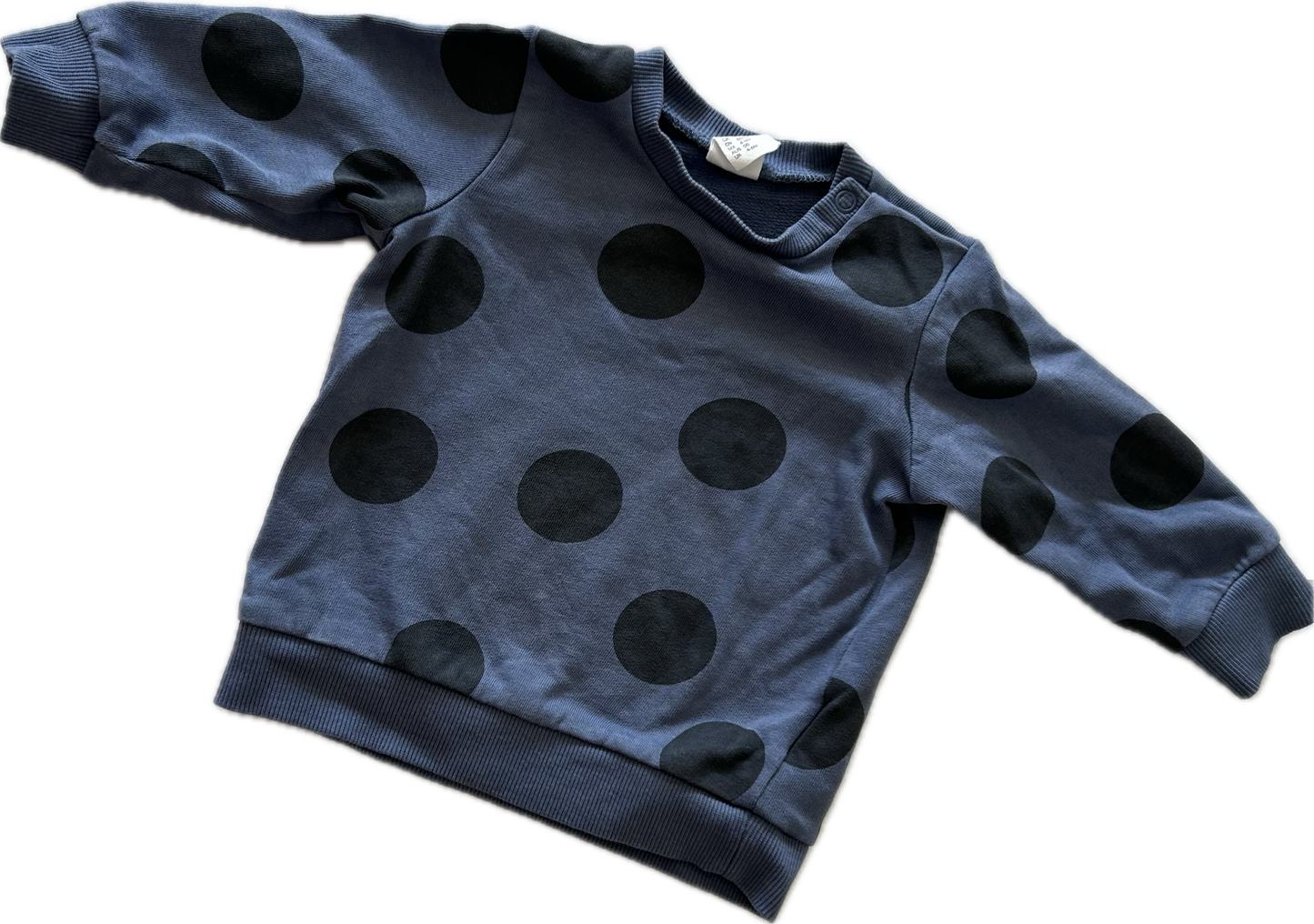 H&M Jumper Baby Age 00 Blue with Black Spots