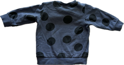 H&M Jumper Baby Age 00 Blue with Black Spots