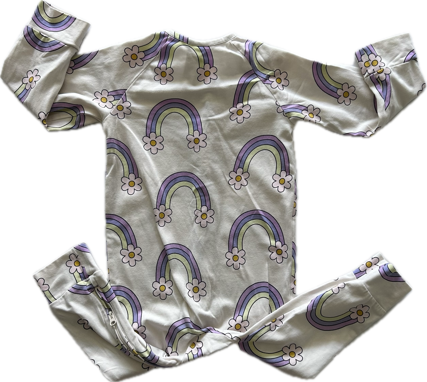 Target Organic Cotton Onesie Zippy Age 1 Rainbows