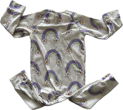 Target Organic Cotton Onesie Zippy Age 1 Rainbows