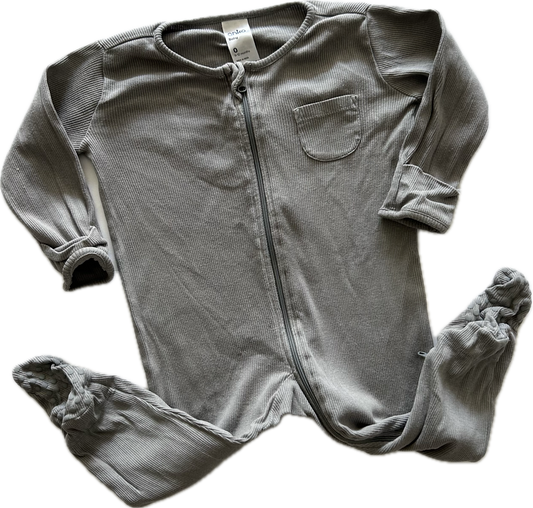 Anko Onesie Zippy Baby Age 0 Grey