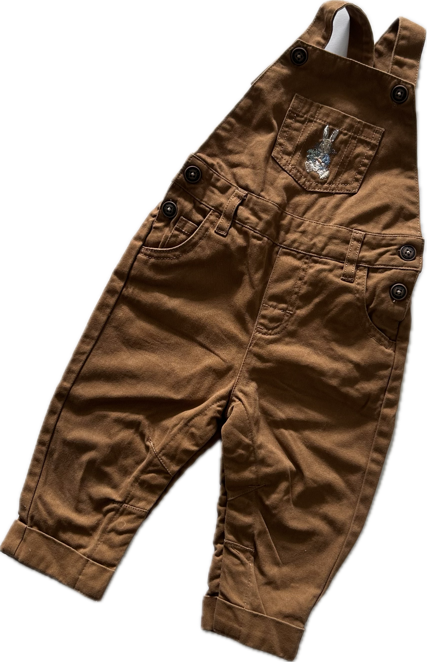 Peter Rabbit Baby Dungarees Age 0 Brown