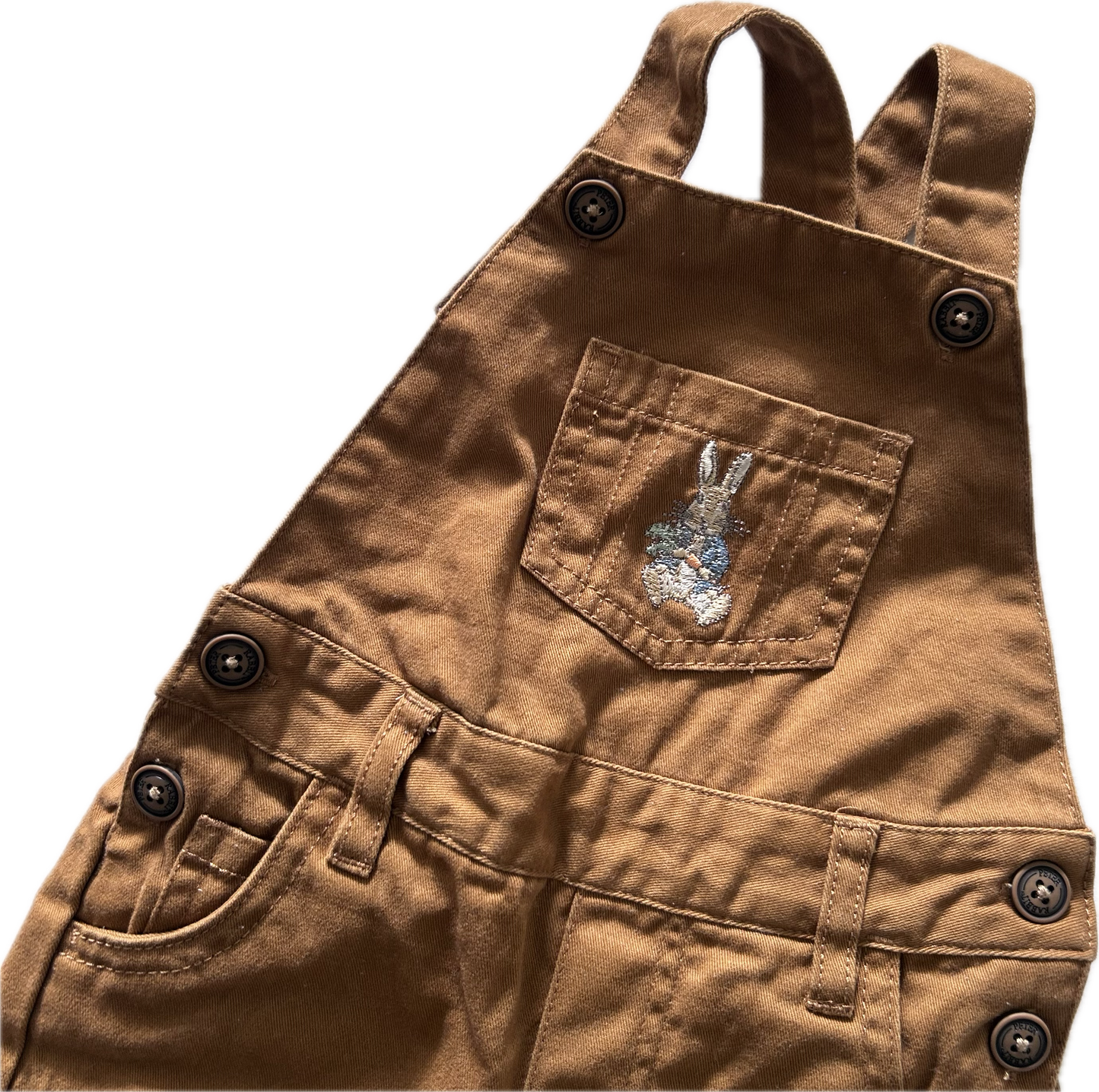 Peter Rabbit Baby Dungarees Age 0 Brown