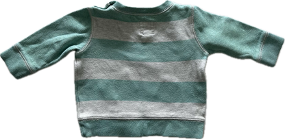 Country Jumper Baby Age 00 Grey & Mint Green Stripes
