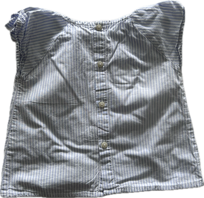 Zara Sleeveless Blouse Age 1  Blue & White Stripes