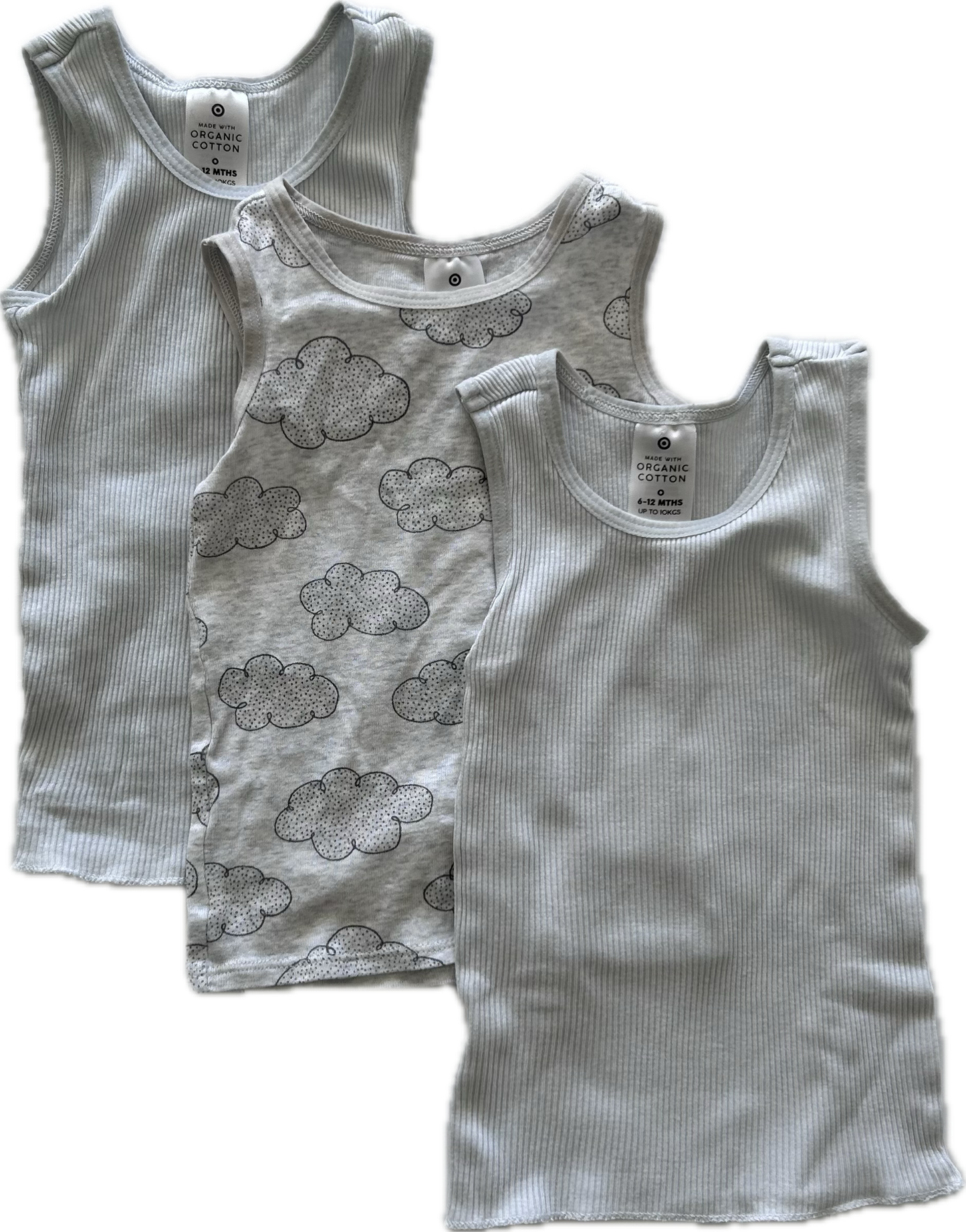 Target Singlets / Vests 3-Pack Age 0 Grey-Blue