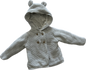 Button Up Hoody Age 1 Light Grey