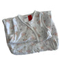 A folded white baby sleep sack with a light pink and brown deer pattern, featuring a snap closure at the collar. The brand name 'anko baby' is visible on the inner neck label.