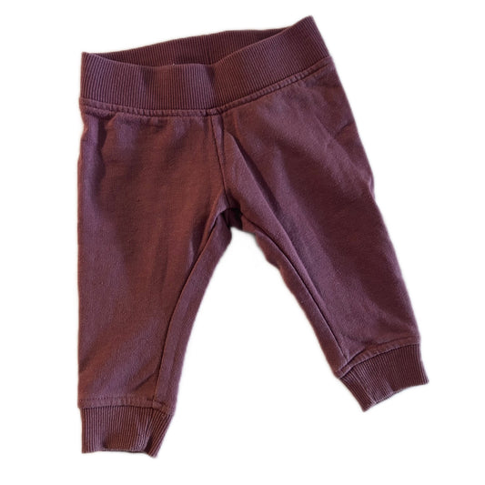 Anko Age 000 trousers / jogger pants in mauve/dusty plum with plain with ribbed waistband and cuffs â€” gently loved condition.