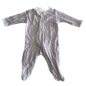 Anko Age 000 long sleeved zip footed sleepsuit in white, pink, lavender with floral print â€” gently loved condition.