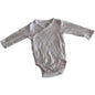 H&M Age 000 long sleeve wrap bodysuit in light pink with plain â€” gently loved condition.