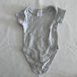 Baby Berry Age 000 short sleeve bodysuit in light grey with plain â€” like new condition.