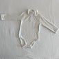 Vertbaudet Age 0 long sleeve turtleneck bodysuit in white with small polka dots, like new condition.