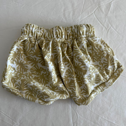 Bobby G Shorts Age 1 Gold Yellow Tropical Monstera