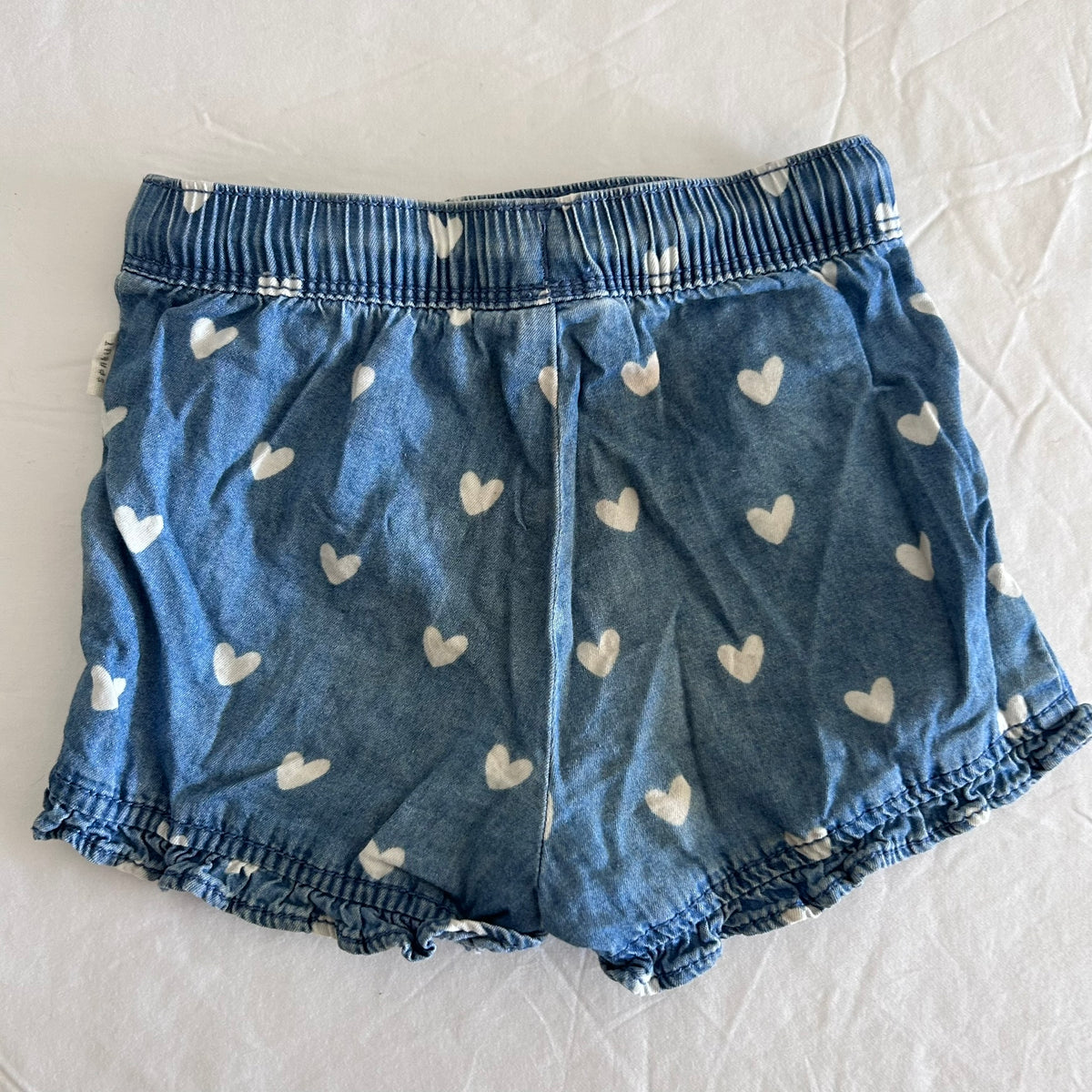 Sprout Shorts Baby Age 0 Blue and White Heart Pattern