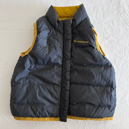 Macpac Reversible Gilet Baby Age 0 Yellow & Charcoal
