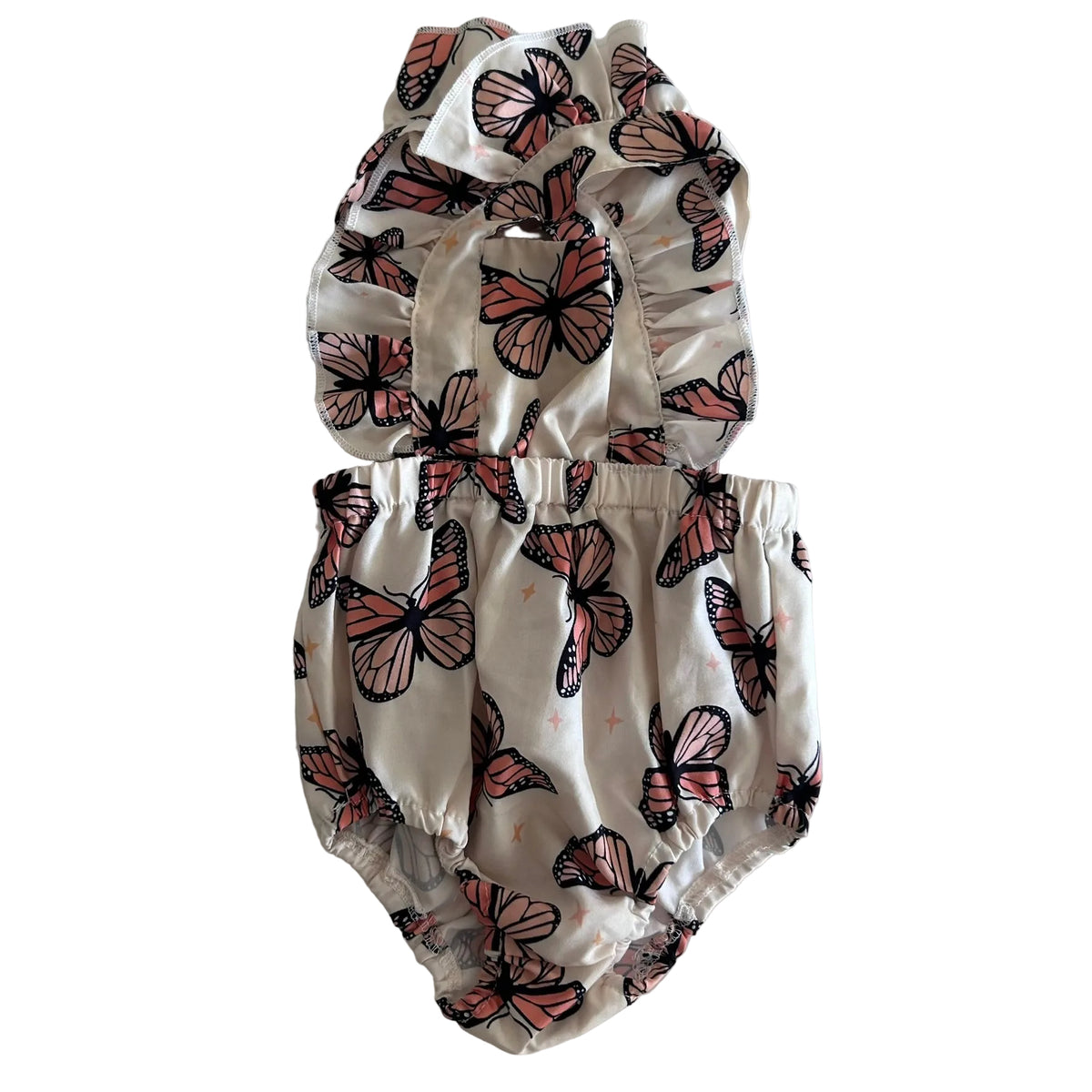 Swimwear Baby Age 000 Cream and Coral Monarch Butterfly