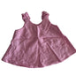 Zara Age 1 sleeveless swing top in pink and white with vertical stripes, ruffled shoulder straps — well loved condition.