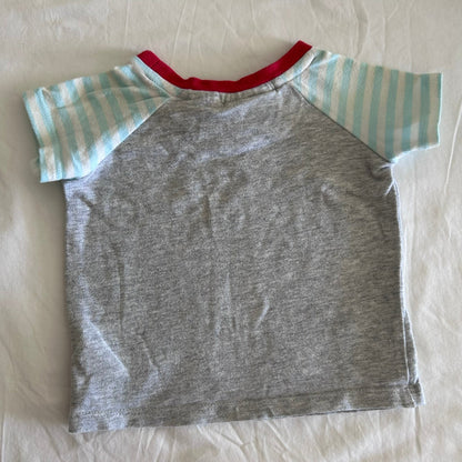Peter Alexander T-shirt Age 000 Grey & Multicolour 'happy'