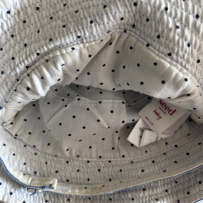 Seed Heritage Hat Baby Age 00 Denim and Blue Plain Denim