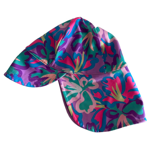 Bonds Hat Baby Age 0 Purple and Pink Abstract Floral