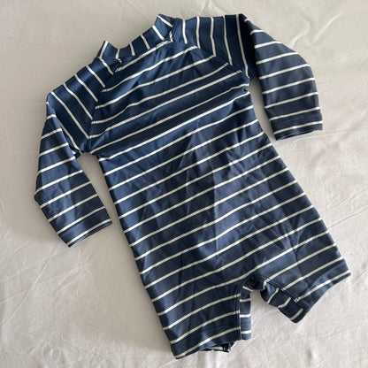 Anko Swimwear Age 00 Navy and Blue Horizontal Stripes