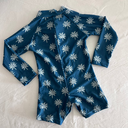 Bare and Boho Swimwear Age 0 Navy and Blue All-over White