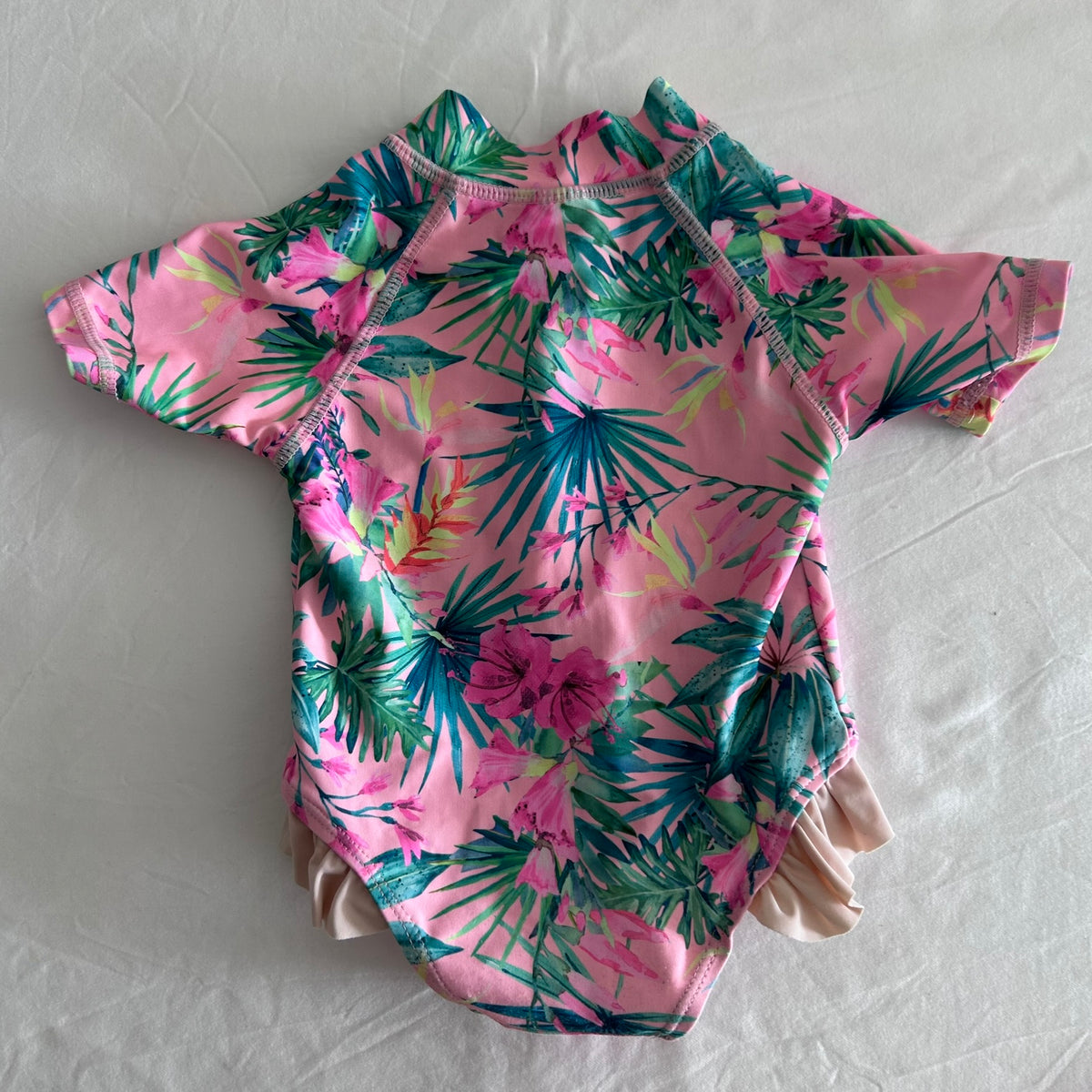 Baby Berry Swimwear Baby Age 00 Pink and Green Tropical Floral