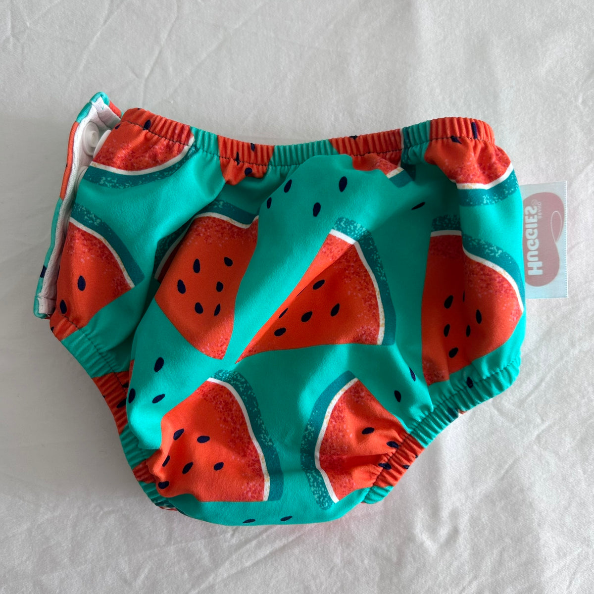 Huggies Swim Nappy Baby Age 0 Teal and Red Watermelon Slices