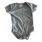 Baby Berry Age 0 short sleeve bodysuit in grey marle with plain — gently loved condition.