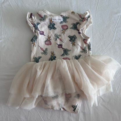 Peter Rabbit Short Sleeved Bodysuit Tutu Dress Baby Age 0 White & Cream Peter Rabbit