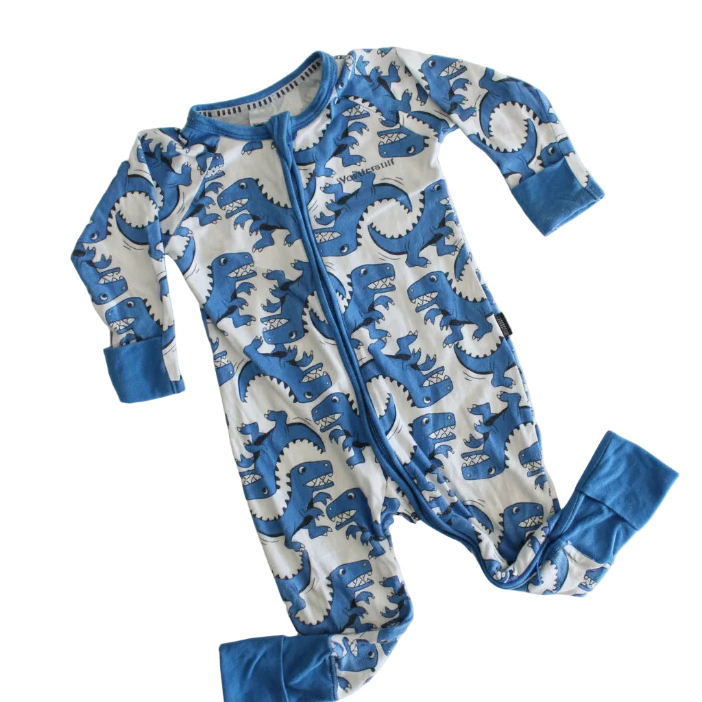 Bonds Wondersuit Zippy Baby Age 0 Blue Dinosaurs