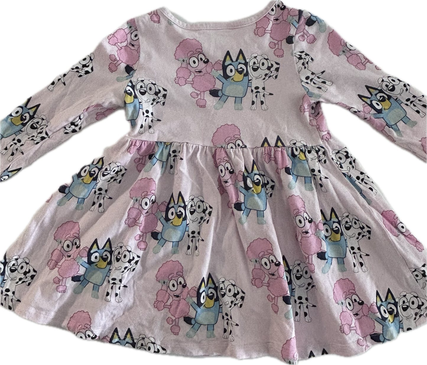 Bluey Long Sleeved Dress Toddler Age 2 Pink
